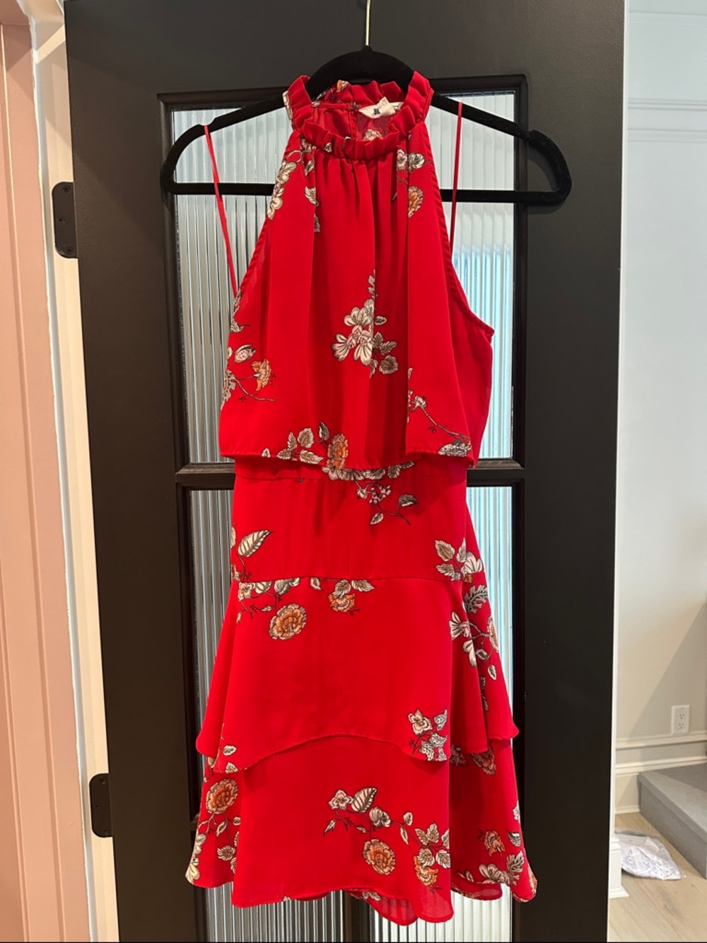 BB Dakota Red Floral Mini Dress